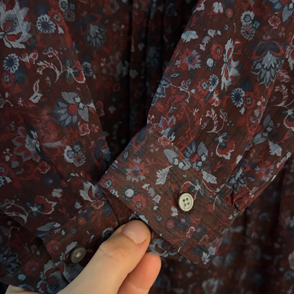 LOFT Women's Long Sleeve Floral‎ Mini Dress, size medium tall - Picture 4 of 7